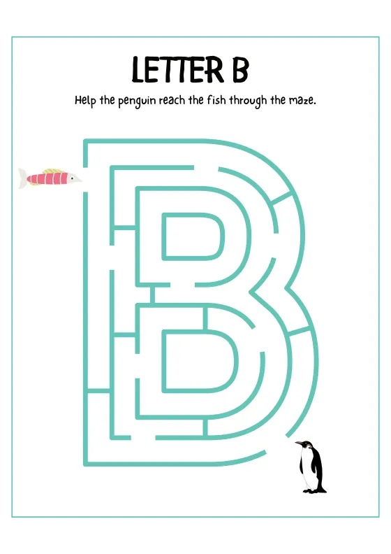 Letter B maze